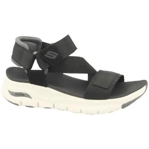 Skechers Arch Fit Pop Retro Sandal in Black White for Wome
