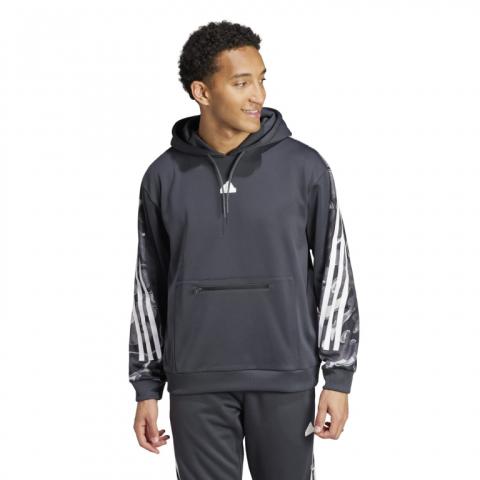 ADIDAS Performance Future Icons Printed Hoodie in Charcoal