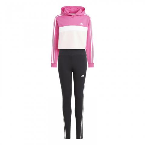 Girls pink adidas tracksuit sales
