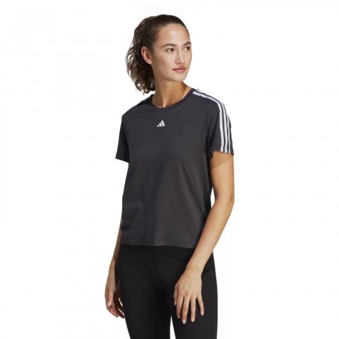 Adidas 3 stripe t shirt womens cheap