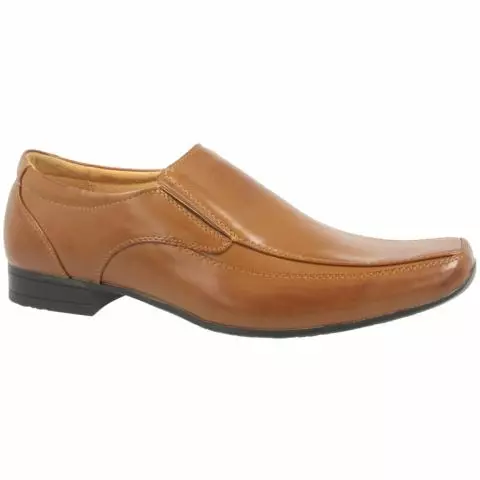 GOOR MENS BROWN NAVY 2 TONE 5 EYELET LACE UP SMART SHOES Brown 7