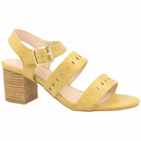 Block heel yellow sandals online
