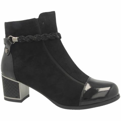 Ladies black block hotsell heel ankle boots