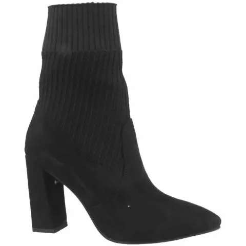 Redz Ladies Sock Block heel Boot in Black for Women