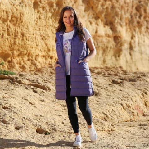Long gilet cheap ladies