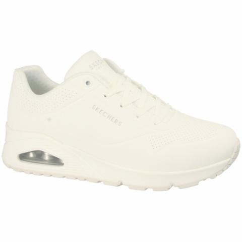 Skechers womens on sale white runners