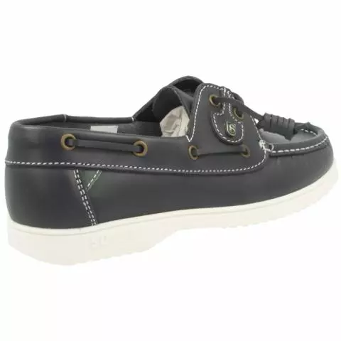 Susst Gaby White Soled Deck Shoes in Navy for Women