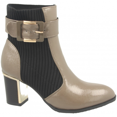 Klaudina Zip-Up Heeled Ankle Boot