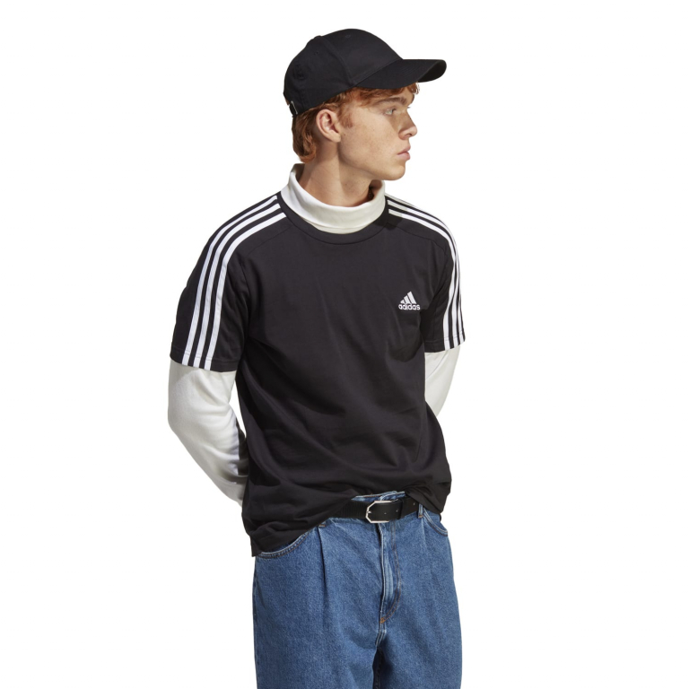 Adidas men's triple stripe long sleeve baseball jacket hotsell
