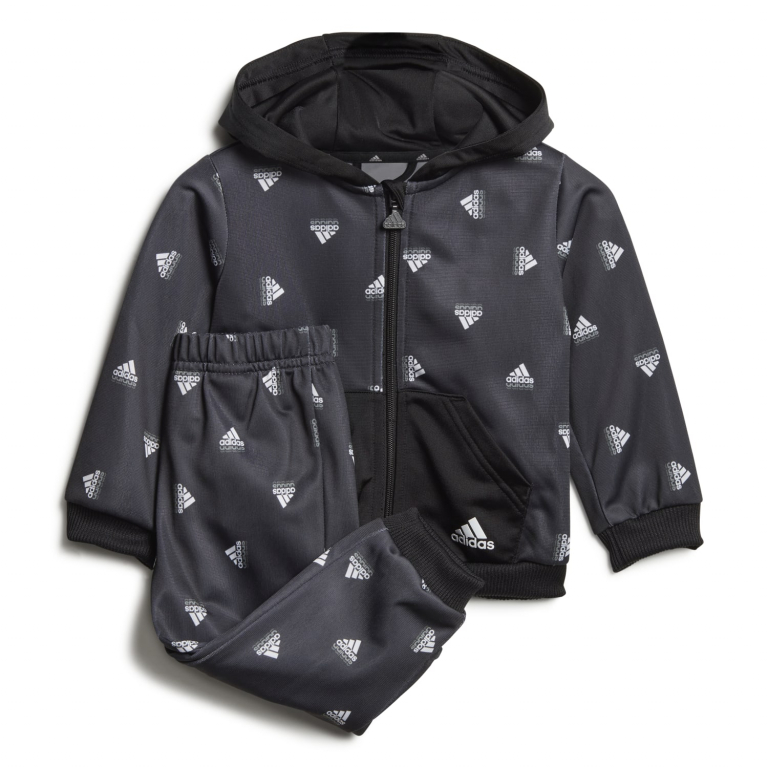ADIDAS Performance Toddlers Shiny Tracksuit in Black White