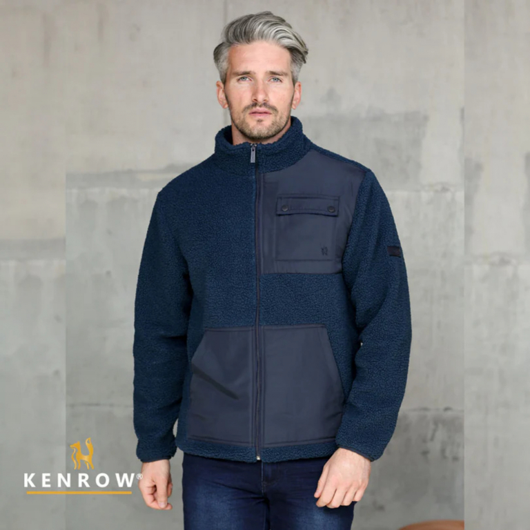 Zip up borg jacket best sale