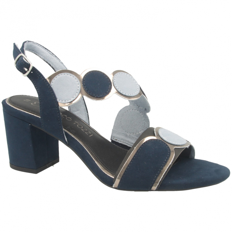 Marco Tozzi Ladies Strap Sandal in Navy for Women