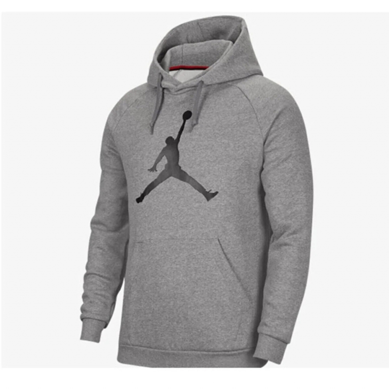 Grey and black jordan hoodie on sale