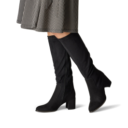 Marco Tozzi Ladies Block Heel Knee Boot in Black for Women